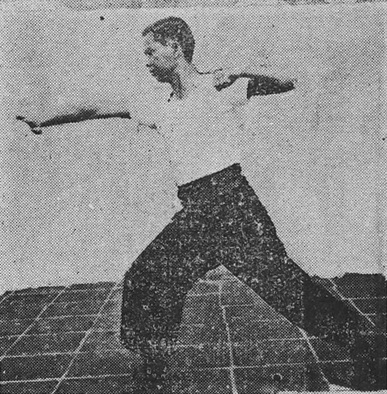 Posture 35 : paume transversale qui scelle et frappe — planche 35 de l&rsquo;édition de 1947