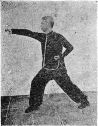 Treizième posture, figure de passage : la main droite se retournant et scellant vers le bas, planche de l&rsquo;édition de 1958