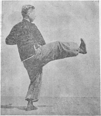 Vingt-deuxième posture, figure finale : la jambe droite en appui, planche de l’édition de 1958