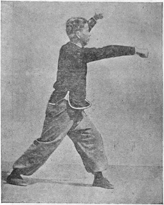 Vingt-troisième posture : retour du corps, pose de la montée du gauche, planche de l’édition de 1958