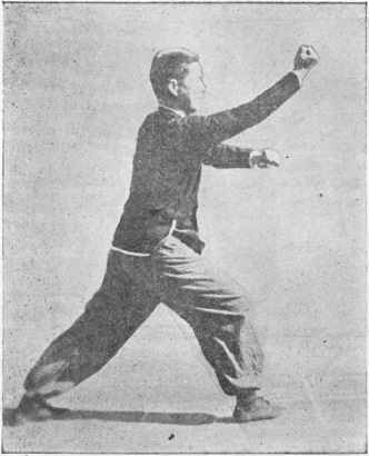 Cinquième posture : posture de la montée, coup subjuguant du droit, planche de l’édition de 1958