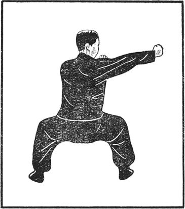 Posture 11 (planche 11) : posture du cheval, la main droite fend et écrase, sans portage préalable