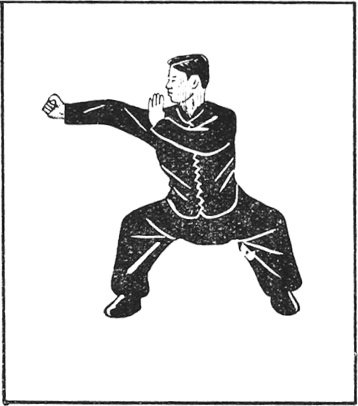 Posture 46 (planche 46) : posture du cheval, fendre et écraser à droite, même direction que la quarante-quatrième posture