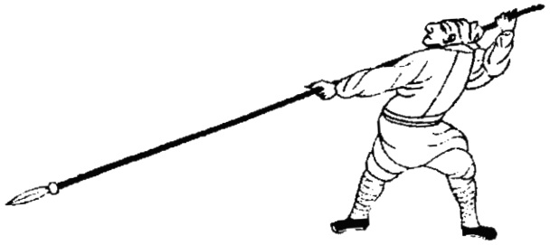 Planche 14 : « le singe blanc traîne le sabre », figure de l’édition de 1560