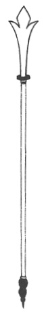 Dessin du sabre à trois pointes tiré du manuel original de 1932