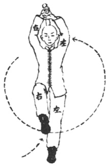 Posture 31 — Corps vide, sur une jambe (dessin original de 1932)