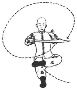 Posture 35 — Cavalier sur une jambe (dessin original de 1932)