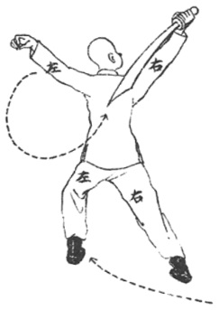 Posture 36 — Ailes déployées, arc et flèche (dessin original de 1932)