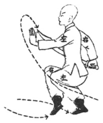 Posture 54 — Rentrer le sabre, poule agacée (dessin original de 1932)