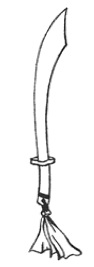 Dessin du sabre de taille tiré du manuel original de 1932