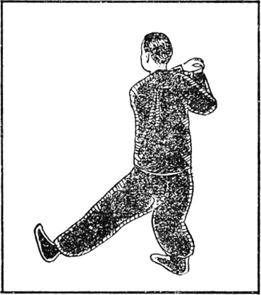 Posture 7 (dessin 7) : la paume gauche posée sur le poignet droit, la main droite en crochet