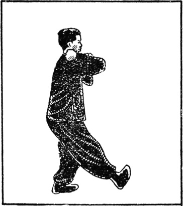 Posture 25 (dessin 25) : le coude droit d’appui, la paume gauche descendant le long du bras