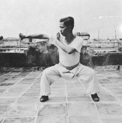 Posture 32b : position du cheval, la paume droite stationnant — photographie de l’édition de 1971