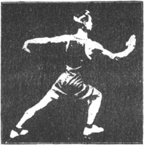 Figure 99 du manuel original de 1922 (教門彈腿圖說) — Sixième ligne : observer, sceller, clore (第六路\u3000堪管封畢然)