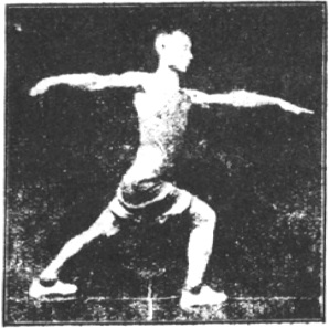 Figure 102 du manuel original de 1922 (教門彈腿圖說) — Sixième ligne : observer, sceller, clore (第六路\u3000堪管封畢然)