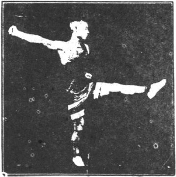 Figure 104 du manuel original de 1922 (教門彈腿圖說) — Sixième ligne : observer, sceller, clore (第六路\u3000堪管封畢然)