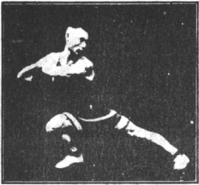 Figure 106 du manuel original de 1922 (教門彈腿圖說) — Sixième ligne : observer, sceller, clore (第六路\u3000堪管封畢然)