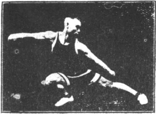 Figure 107 du manuel original de 1922 (教門彈腿圖說) — Sixième ligne : observer, sceller, clore (第六路\u3000堪管封畢然)