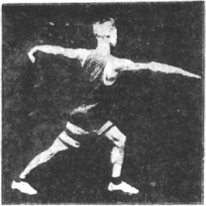 Figure 108 du manuel original de 1922 (教門彈腿圖說) — Sixième ligne : observer, sceller, clore (第六路\u3000堪管封畢然)
