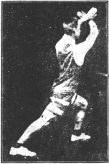 Figure 116 du manuel original de 1922 (教門彈腿圖說) — Septième ligne : le double appui, la jambe en croix (第七路\u3000雙稱十字腿)