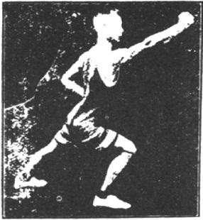 Figure 120 du manuel original de 1922 (教門彈腿圖說) — Septième ligne : le double appui, la jambe en croix (第七路\u3000雙稱十字腿)