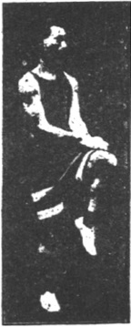 Figure 144 du manuel original de 1922 (教門彈腿圖說) — Huitième ligne : se planter et frapper du pied comme une roue qui tourne (第八路\u3000庄跥如轉環)