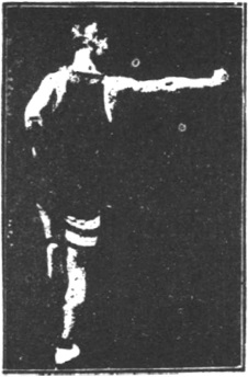 Figure 148 du manuel original de 1922 (教門彈腿圖說) — Huitième ligne : se planter et frapper du pied comme une roue qui tourne (第八路\u3000庄跥如轉環)