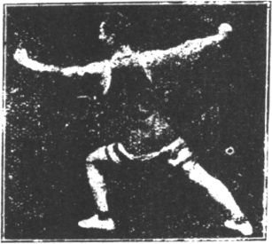 Figure 180 du manuel original de 1922 (教門彈腿圖說) — Dixième ligne : tailler les fleurs comme une flèche qui part (第十路\u3000裁花如箭彈)