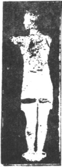 Figure 181 du manuel original de 1922 (教門彈腿圖說) — Dixième ligne : tailler les fleurs comme une flèche qui part (第十路\u3000裁花如箭彈)
