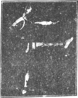 Figure 34 du manuel original de 1922 (教門彈腿圖說) — Deuxième ligne : la croix, tirer et percer (第二路\u3000十字人拉鑽)