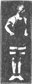 Figure 38 du manuel original de 1922 (教門彈腿圖說) — Troisième ligne : le marteau qui couvre, la double draperie (第三路\u3000蓋捶雙披打)