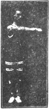 Figure 39 du manuel original de 1922 (教門彈腿圖說) — Troisième ligne : le marteau qui couvre, la double draperie (第三路\u3000蓋捶雙披打)