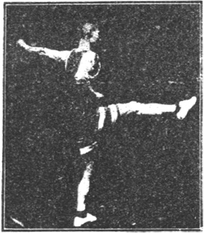 Figure 60 du manuel original de 1922 (教門彈腿圖說) — Troisième ligne : le marteau qui couvre, la double draperie (第三路\u3000蓋捶雙披打)