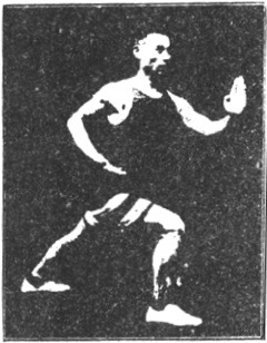 Figure 71 du manuel original de 1922 (教門彈腿圖說) — Quatrième ligne : tourner la meule, faire naître la merveille (第四路\u3000轉磨生奇關)