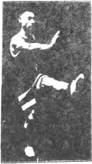 Figure 72 du manuel original de 1922 (教門彈腿圖說) — Quatrième ligne : tourner la meule, faire naître la merveille (第四路\u3000轉磨生奇關)