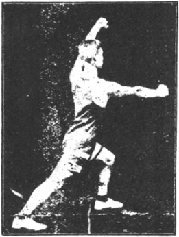 Figure 88 du manuel original de 1922 (教門彈腿圖說) — Cinquième ligne : le marteau qui taille, grimper pour s’approcher (第五路\u3000裁捶登來益)