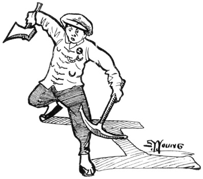 Dessin de Yang Zuotao figurant un ouvrier, planche des Annales du Jingwu de 1919