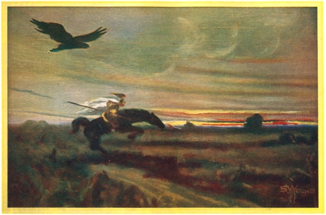 Peinture « Brandissant la hallebarde, poursuivant le soleil » de Yang Zuotao, Annales du Jingwu 1919