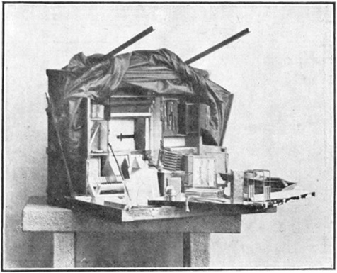 Photographie de l&rsquo;intérieur de la chambre photographique de voyage, Annales du Jingwu 1919