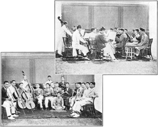 Photographie de la classe d&rsquo;instruments à cordes d&rsquo;Occident du Jingwu, Annales du Jingwu 1919