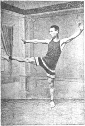 Figure 6 : les jambes en croix équilibrées, jambe droite tendue à angle droit