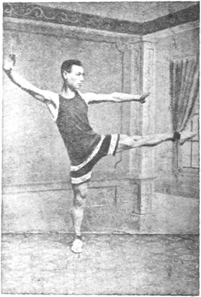 Figure 12 : les jambes en croix équilibrées, jambe gauche tendue
