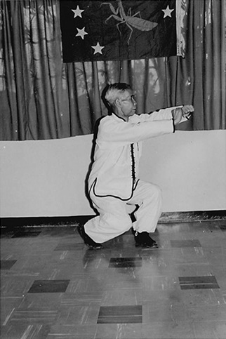 Forme 17 : pas d&rsquo;entrée dans l&rsquo;anneau à gauche, l&rsquo;avant-bras gauche poussant en travers — photographie de l&rsquo;édition de 1972