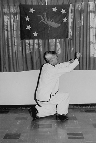 Forme 27 : pas d&rsquo;entrée dans l&rsquo;anneau à droite, l&rsquo;avant-bras pressant — photographie de l&rsquo;édition de 1972