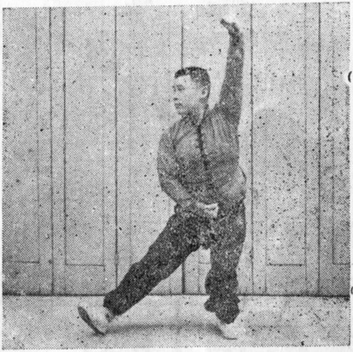 Figure 17 : posture de la Grande Ourse à droite, poing gauche levé, poing droit barrant l&rsquo;abdomen