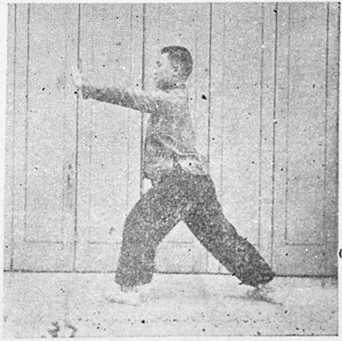 Figure 37 : les deux paumes frappant vers la gauche depuis la taille
