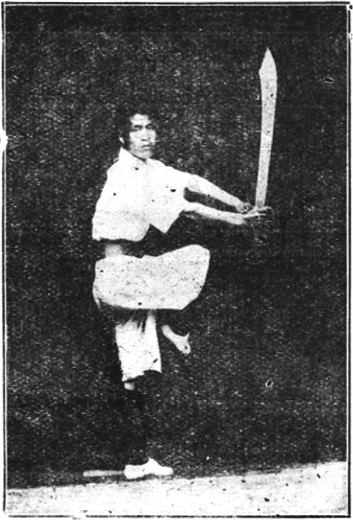 Figure 20 : la posture d&rsquo;hameçonner, le dos du sabre crochetant vers le haut