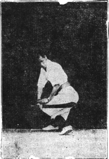 Figure 21 : la posture fendre vers le bas après avoir suspendu vers l&rsquo;extérieur