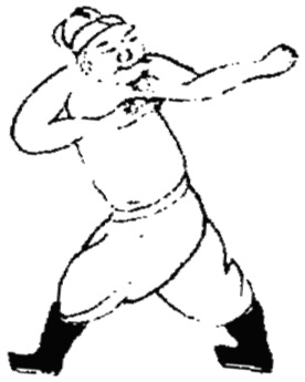 Dessin de la posture 6, « monter à rebours sur le dragon » : figure de l&rsquo;édition du Jixiao xinshu (1560) reproduite avec son texte dans l&rsquo;article de Brennan