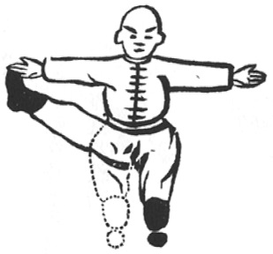 Le coup de jambe drapé